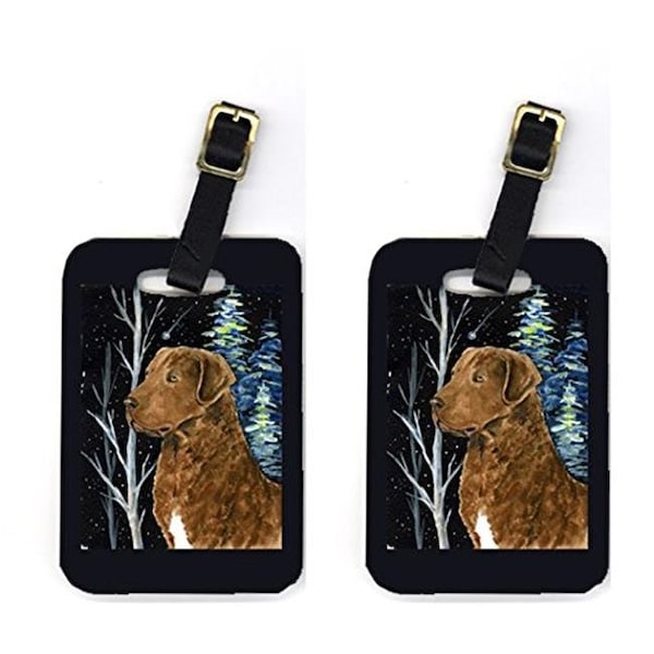 Carolines Treasures Carolines Treasures SS8411BT Pair of 2 Starry Night Chesapeake Bay Retriever Luggage Tags SS8411BT - main